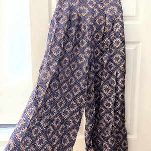 Anthropologie Purple Print Pants MAEVE